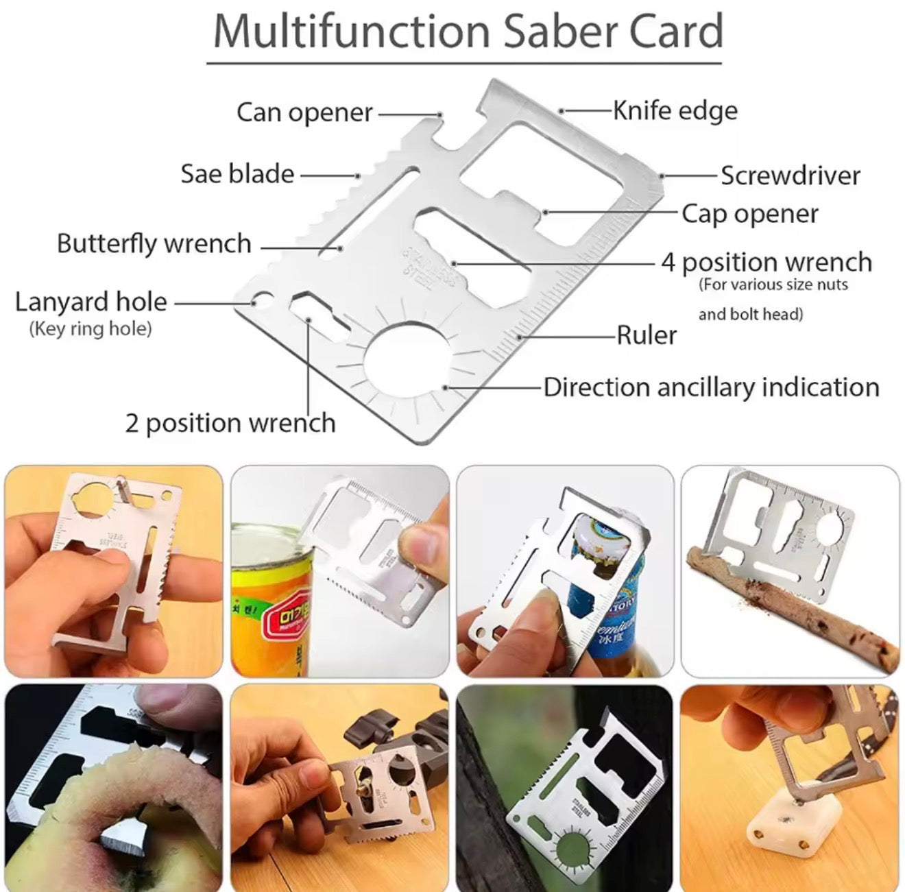 Kit de Supervivencia Multifunción – Herramientas de Emergencia para Camping, Senderismo y Aventuras