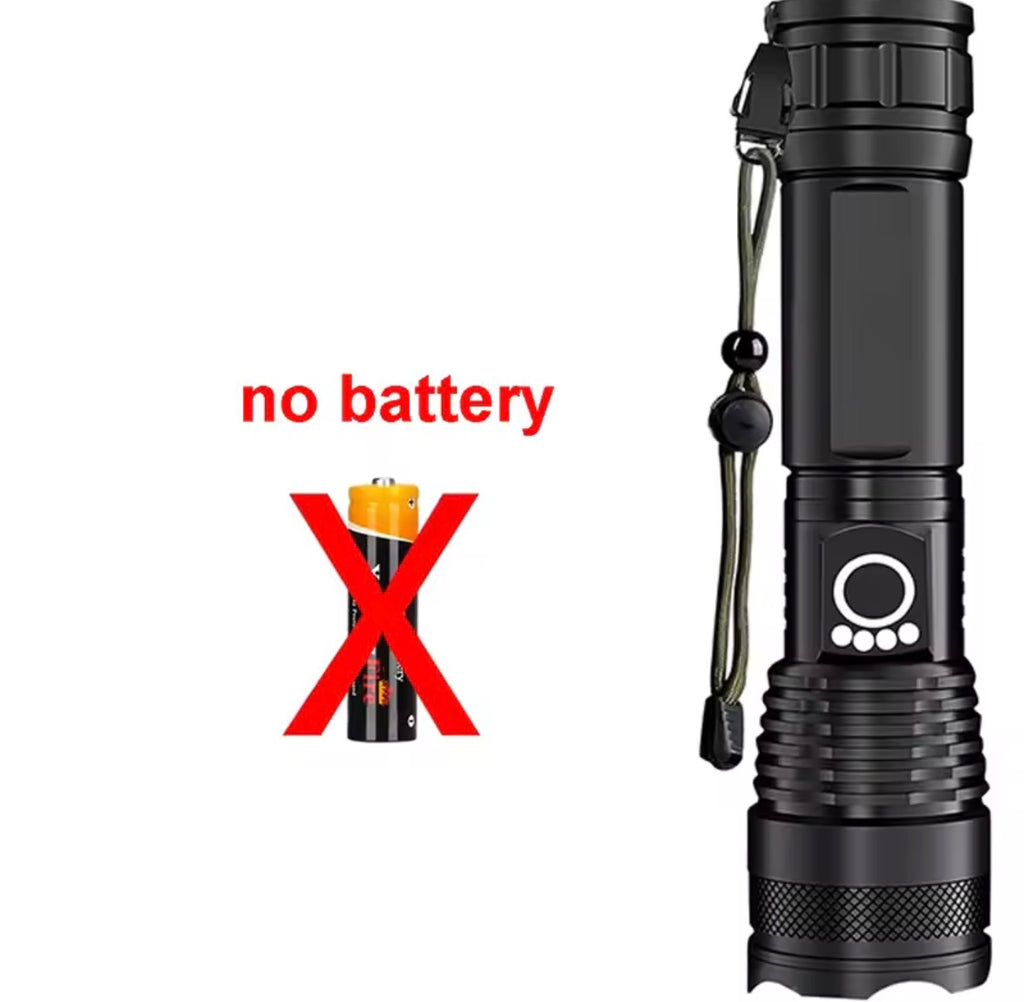 Linterna Táctica LED Recargable de Alta Potencia – Linterna de Emergencia y Supervivencia