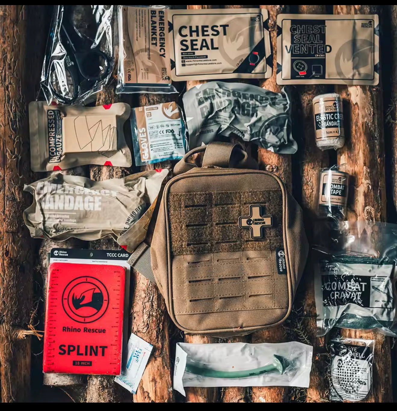 Kit de Primeros Auxilios Táctico de Emergencia – Botiquín de Supervivencia IFAK para Viaje, Coche y Senderismo