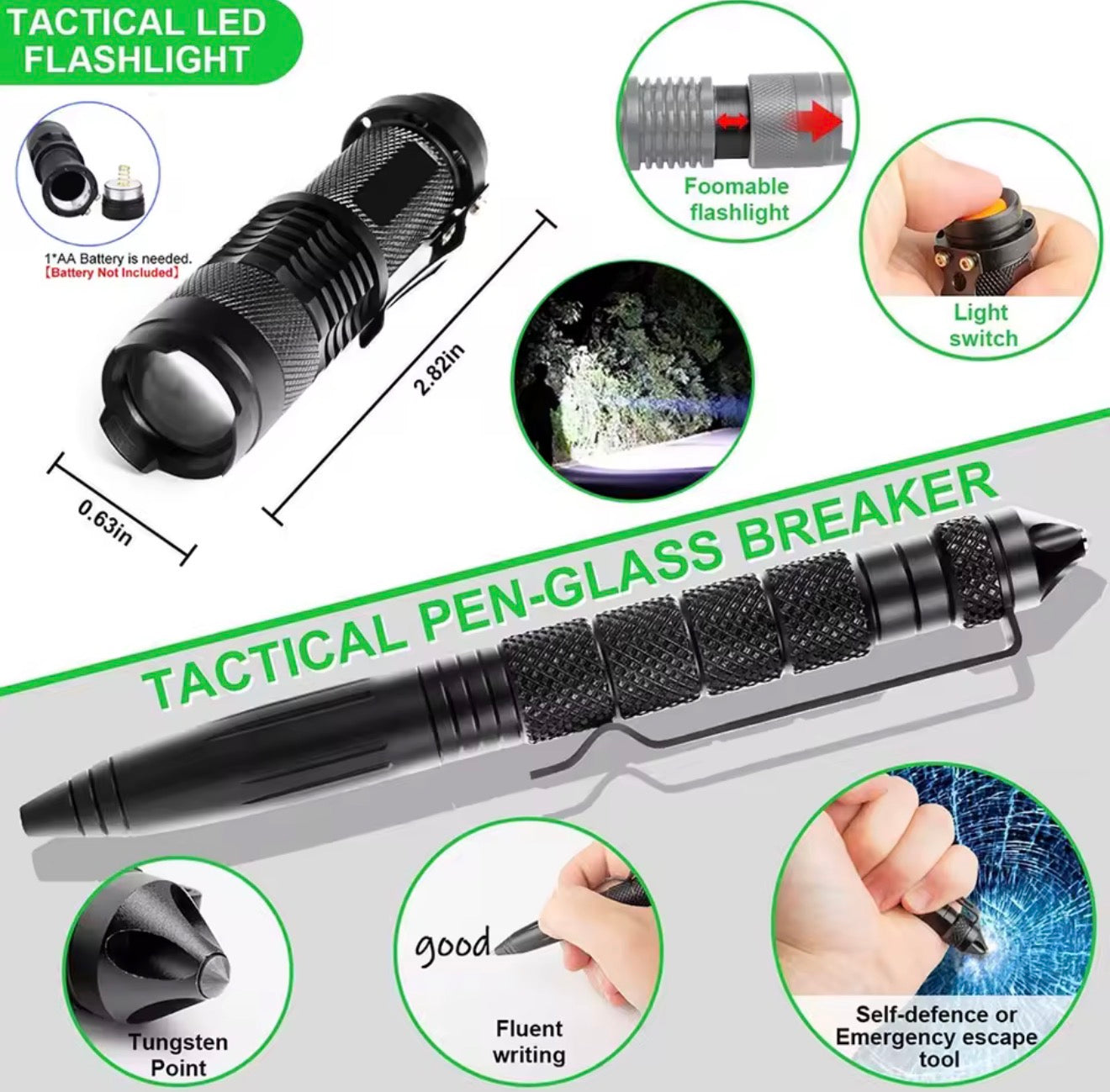 Kit de Supervivencia Multifunción – Herramientas de Emergencia para Camping, Senderismo y Aventuras