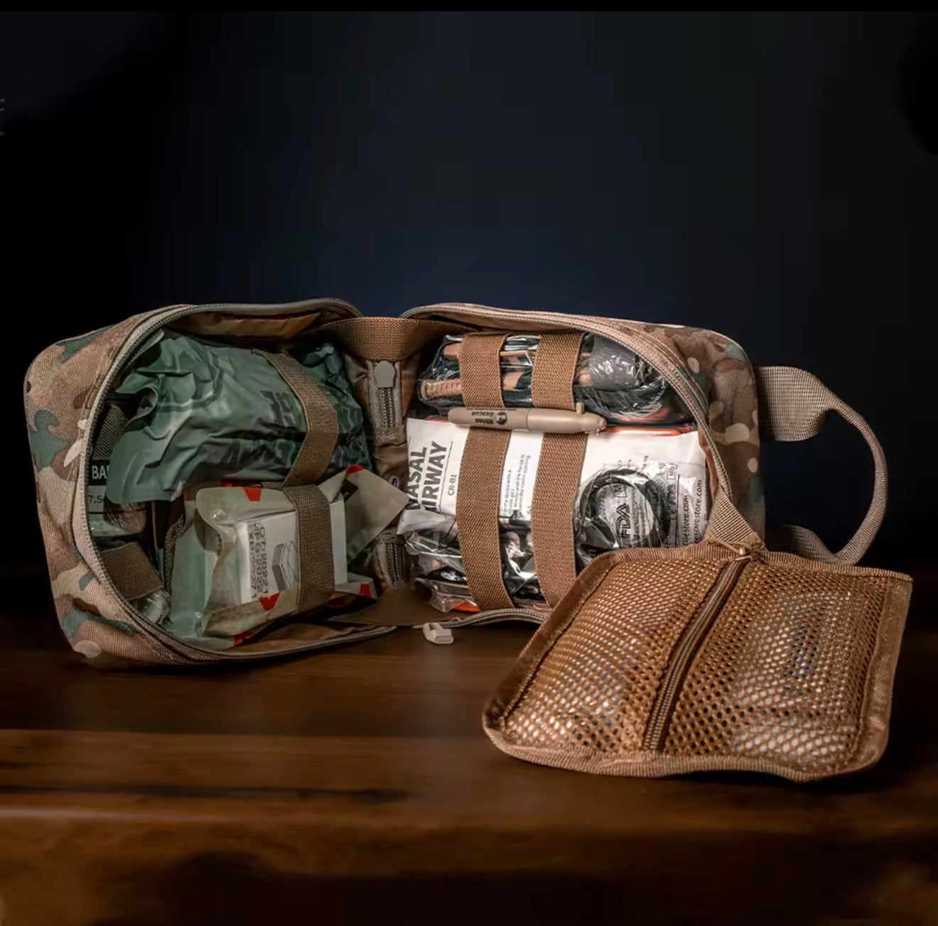 Kit de Primeros Auxilios Táctico de Emergencia – Botiquín de Supervivencia IFAK para Viaje, Coche y Senderismo