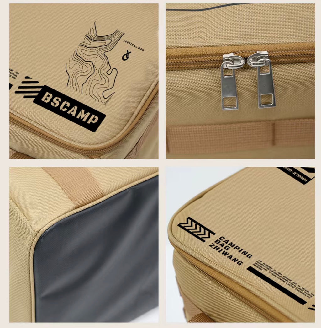 Bolsa de almacenamiento táctica para acampada y supervivencia.