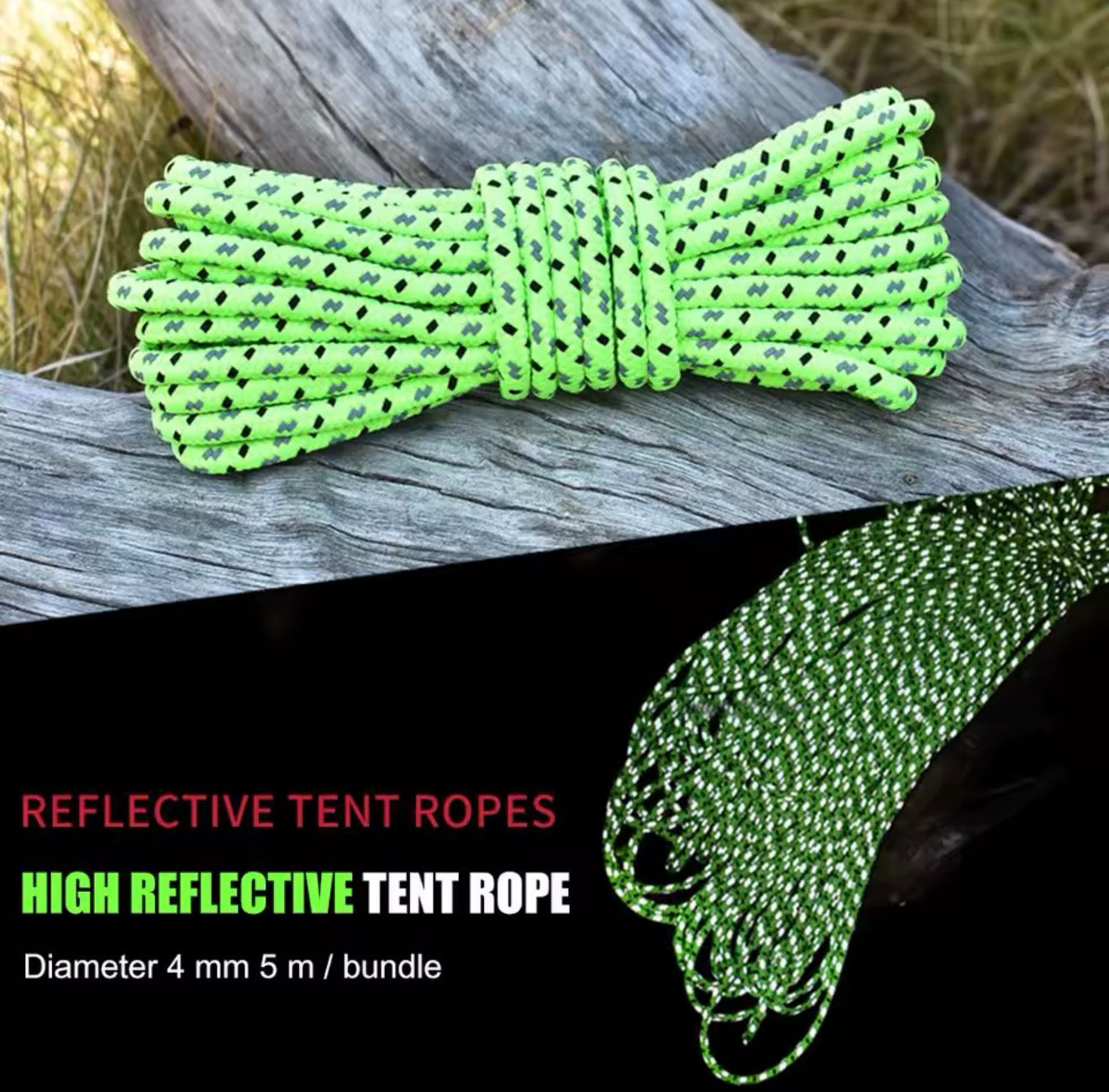 Cuerda Paracord de Supervivencia 5 m – Cordón Multifunción Resistente para Camping y Emergencias