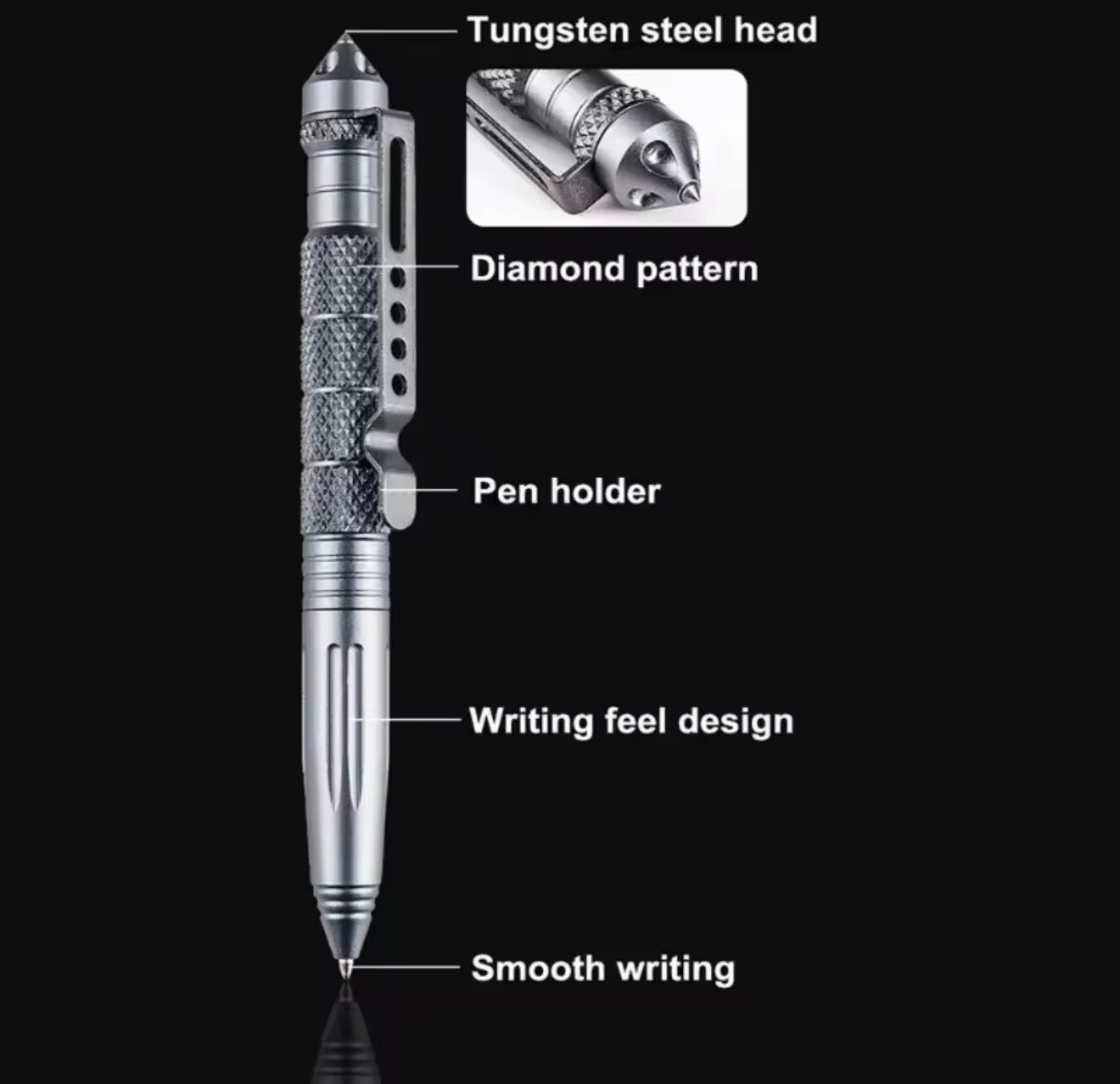 Bolígrafo táctico militar multifunción - Aleación de aluminio